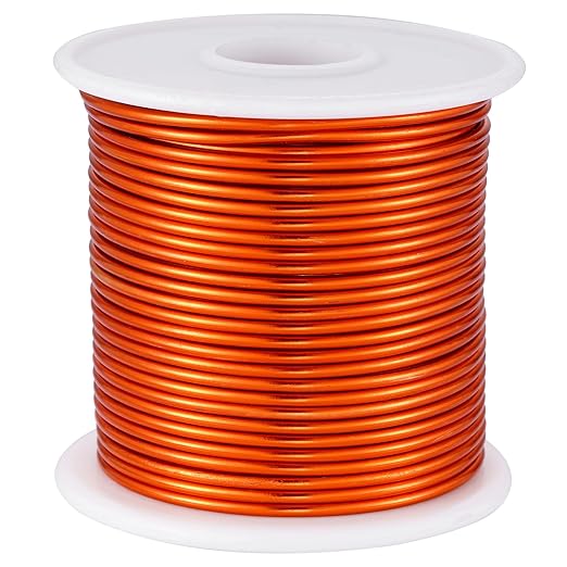 12 Gauge Orange Aluminum Craft Wire (105FT) - Anodized for Jewelry Making, Beading Floral, Plant Gardening, Sculpting & Modeling Craft Wire (Orange #12, 2mm)