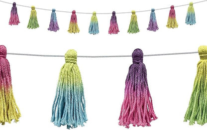 Teacher Created Resources Tie-Dye Tassels Garland