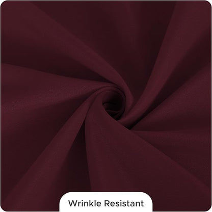 Fitable 8 Pack Rectangle Tablecloths: Stain Resistant Wrinkle Free Fabric Table Clothes, Washable Reusable Polyester Table Covers for Wedding Party Birthday Banquet Reception(Burgundy, 60x102 Inch)