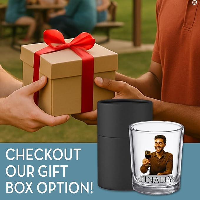 1pk Personalized Printed Photo 2.5oz Shot Glass - Mother's Day Gifts for Dads and Moms,custom image or pictures–anniversaries, party favors, bachelor or bachelorette party,21st birthday shot glass