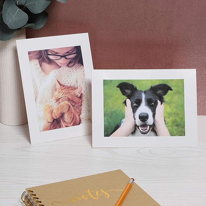 Juvale Cardboard Picture Frames - White Easel Back Display - Customizable Craft Supplies & Photo Displays - Bulk Picture Frames 30-Pack - White, 5 x 7 in