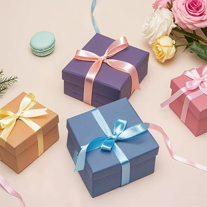 3/8" 6 Colors X 25 Yards Light Rainbow Satin Ribbon,150 Yards Assorted Colors Satin Ribbons for Flower Bouquet,Ribbons for Gift Wrapping Happy Birthday Party Decorations