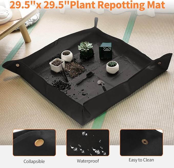 Bonsai Tree Kit, 20 Pcs Gardening Succulent Tools Set, Bonsai Tool Kit Include 262 Feet Bonsai Wire, 29.5"x29.5" Plant Repotting Mat, Bonsai Scissors, Pruning Shears, Unique Gift for Indoor Gardening