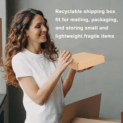 MEBRUDY 6x4x1 Inches Shipping Boxes Pack of 50, Small Corrugated Cardboard Box for Mailing Mailer Packing, Brown