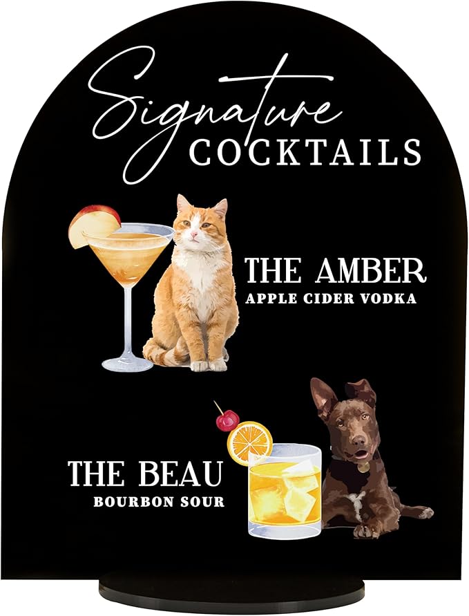 Pet Signature Drink Wedding Signs