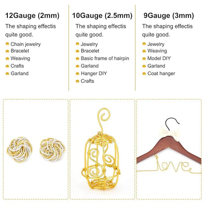 BENECREAT 9 Gauge Jewelry Craft Aluminum Wire 55 Feet Bendable Metal Sculpting Wire for Craft Floral Model Skeleton Making, Plant Gardening, Silver