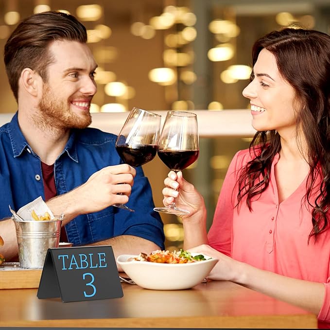 AITEE Mini Tabletop Chalkboard Signs - 10 Pack Acrylic Mini Chalkboards for Food, Weddings, Birthday Parties, Buffet, Bakery
