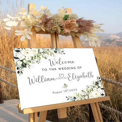 Welcome To Our Wedding Welcome Sign Personalized, Reserved Signs For Weddings, Rustic Wedding Decorations For Ceremony, Weddings Memorial Sign Decoration For Ceremony