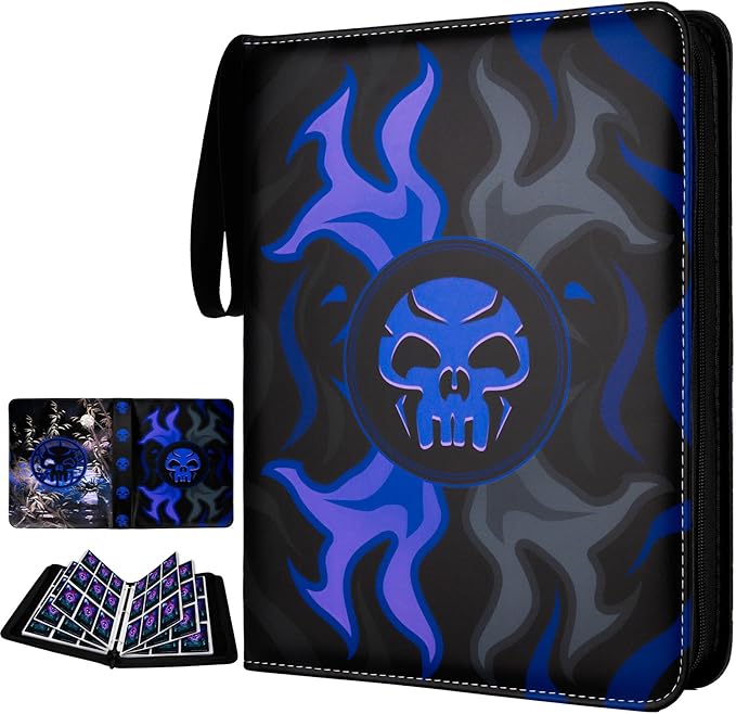 9 Pocket Card Binder for MTG/YGO/PTCG/Game Cards, Holds 900 Cards,Premium Card Collector Book for TCG Players,Toys Gifts for Kids(purple)