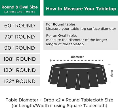 Biscaynebay 2 Pack Textured Fabric Round Tablecloths 60", Red Water Resistant Tableclothes Small Circle Folding Table Covers Linen for Dining, Kitchen, Wedding, Parties etc Machine Washable