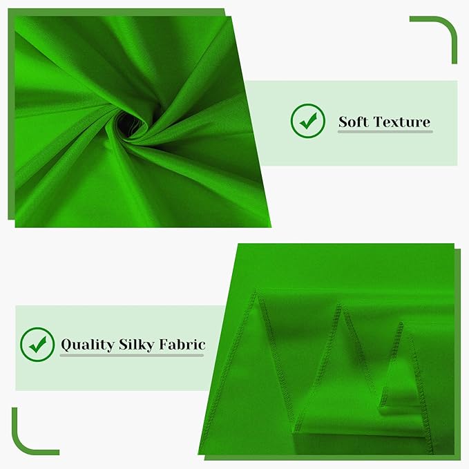 10ft x 8ft Green Screen Backdrop for Photography, High Density Backdrop Curtains, Backdrops for Photoshoot for Photography, Video Calls, Streaming, Gaming, Greenscreen Background, 5ft x 8ft, 2 Panels