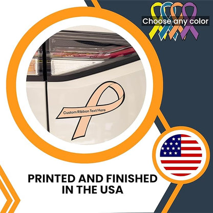 Magnet Me Up Custom Ribbon Magnet Decal, 7x3.5 Inches, Customizable Decal for Businesses, Personal Use, Choose Your Text, Magnetic Vinyl for Car, Truck, and Lockers, Bumper Magnet, Crafted in USA