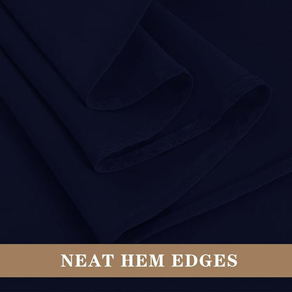 Fitable 6 Pack Navy Tablecloths for Round Tables - 108 Inches in Diameter - Stain Resistant and Washable Table Clothes, Polyester Fabric Table Covers for Wedding, Party, Banquet, Formal Events