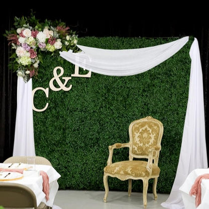 White Wedding Arch Draping Fabric 20Ft Long Chiffon Fabric Drapes 2 Panels White Chiffon Drapes for Romantic Wedding Ceremony Reception Swag Chiffon Fabric Drape for Party Ceremony Arch Stage