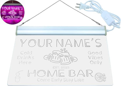 ADVPRO Personalized Your Name Custom Home Bar Beer Established Year Single Color LED Neon Sign 16 x 12 Inches st4s43-p11-tm-p