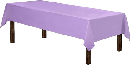 Gee Di Moda Rectangle Tablecloth - 60 x 126 Inch Lavender Table Cloth for 8 Foot Rectangle Table - Heavy Duty Washable Fabric - for 8 Ft Buffet Table, Holiday Party, Dinner, Wedding & Baby Shower