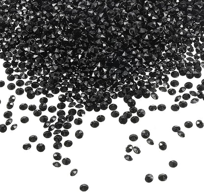 PATIKIL 10000 Pcs Wedding Table Scatter Confetti Crystals 4.5mm Acrylic Diamonds Vase Fillers Gems for Table Centerpiece Decorations Party Vase Beads, Black