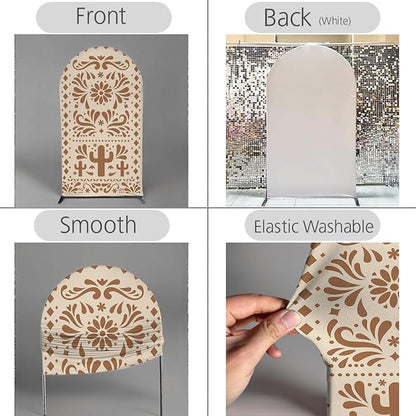 Mexico Theme Arch Stand Covers Fiesta Wedding Party Elastic Fabric Background Birthday Baptismx Baby Shower Decor Props (90x180cm(W35''H72''),G-3741)