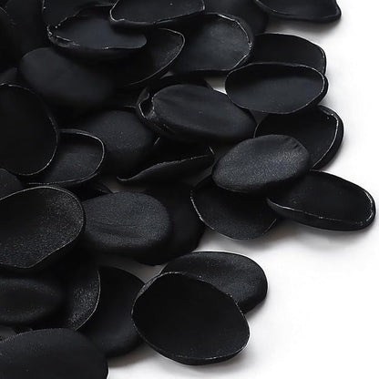 Floroom 300pcs Rose Petals Black Faux Silk Flower Petals for Wedding Flower Girl Basket Aisle Scatter Dinner Table Centerpieces Party Confetti Bridal Shower Romantic Night Decoration