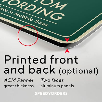 Custom Decorative Outdoor Metal Signs - Personalized Aluminum - Customized Driveway - Waterproof - Made In USA - Forest Green - 24x24 In