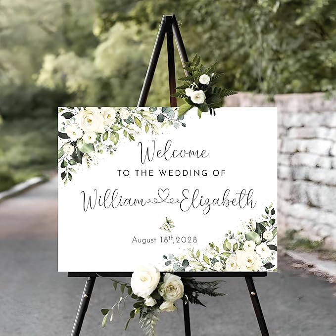 Welcome To Our Wedding Welcome Sign Personalized, Reserved Signs For Weddings, Rustic Wedding Decorations For Ceremony, Weddings Memorial Sign Decoration For Ceremony