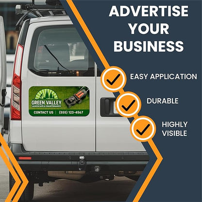 Magnet Me Up Custom Car Magnet for Business – Personalized Magnetic Sign for Cars & Trucks – Customized with Full Color Image, Add Logo, Text – Choose Your Size, Templates Available, Made in USA
