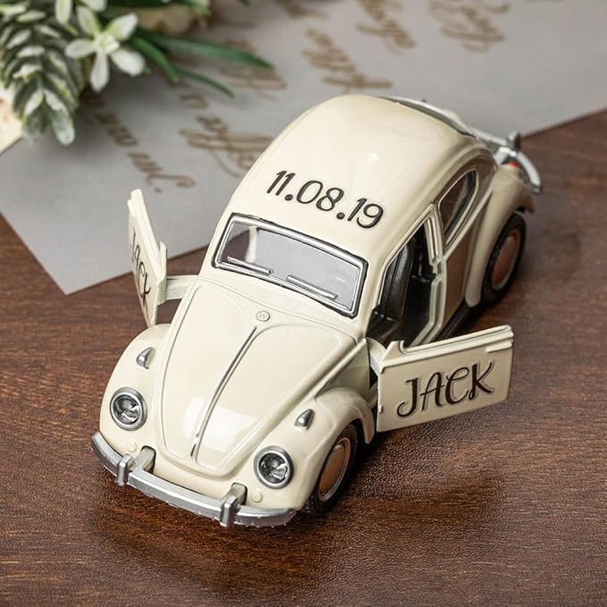 callie Personalized Wedding Decor, Custom Cute Wedding Car Model with Name and Date, Wedding Decorations for Home Party-Wedding Car Decorations, Wedding Party Gift for Ring Bearer Groomsmen Guests