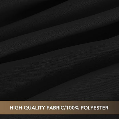 sancua Black Square Tablecloths 70x70 Inch, 2 Pack - Fabric Table Cloth for Square or Round Tables, Washable Polyester Table Cover for Outdoor Party, Birthday, Decorative Display Tables