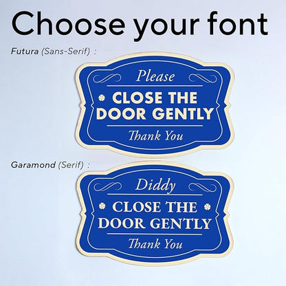 Custom Decorative Outdoor Metal Sign - Personalized Aluminum Sign, 18x12 In, Blue Steel, Waterproof, Made In USA