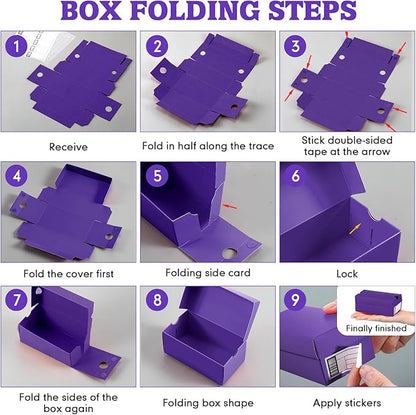 12 Sets Mini Shoe Gifts Boxes for Party Favors 4.7 x 2.5 x 2 Inch Sports Mini Sneaker Box with Editable Label for Candies Cookies Snacks (Purple, 4.7 x 2.5 x 2 Inch)