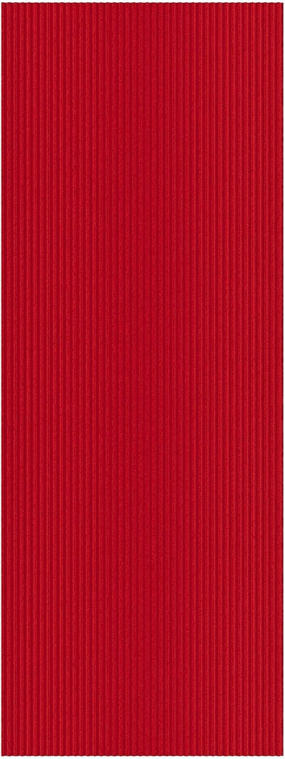 Ottomanson 3'11" x 5' Mud Mat Area Rug Scraper Carpet - Non-Slip, Dirt Trapping for Indoor & Outdoor Use - Ideal for Entryway, Garage, Kitchen, Patio & High-Traffic Areas, Red