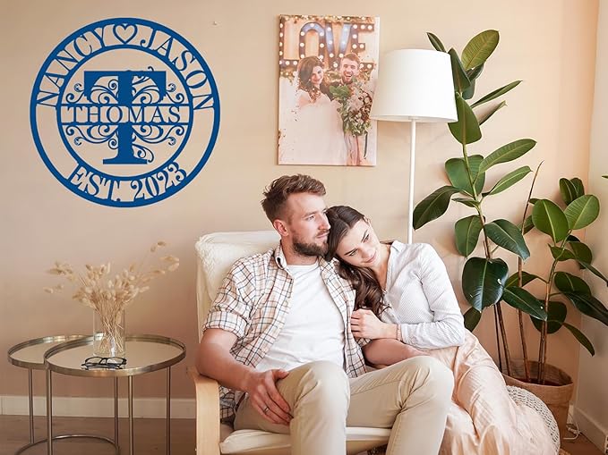 Wedding Gifts for Couples 2025, Personalized Metal Name Signs, Custom Name Signs, Custom Family Name Sign, Last Name Sign, Monogram Letters Wall Decor, House Warming Gifts New Home