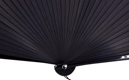 Amajiji 8.27"(21cm) Hand Held Bamboo Silk Folding Fan Hand Fan,Chinese/Japanese Charming Elegant Vintage Retro Style,Women Ladys Girls Best Gifts (Black)