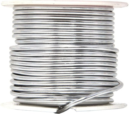 Mandala Crafts 12 Gauge Anodized Aluminum Craft Wire for Jewelry Making - 276 FT Colored Flexible Silver Copper True Blue Brown Red Kelly Green Wire - Bendable for Bonsai Armature Crafting Sculpting