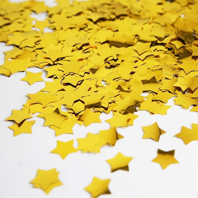 Gold Star Confetti,Foil Glitter Table Confetti,Sparkling for Party Decorations(1.76 OZ)