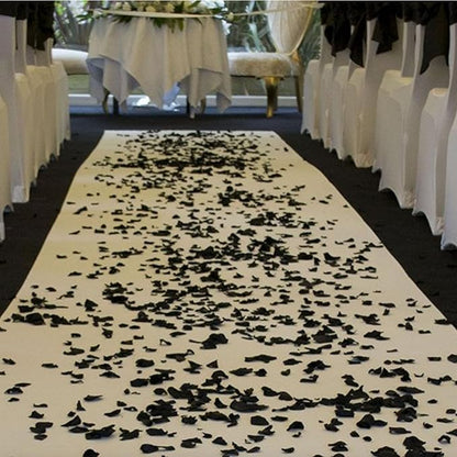 CODE FLORIST 1500 PCS Black Silk Rose Petals,Romantic Night,Wedding,Proposal Anniversary Flower Decorations(Separated,Scented)