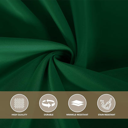 sancua Small Square Tablecloths 36x36 Inch - Hunter Green Table Cloth for Square or Round Tables, Washable Polyester Fabric Table Cover for Christmas Nightstand End Bedside Tables