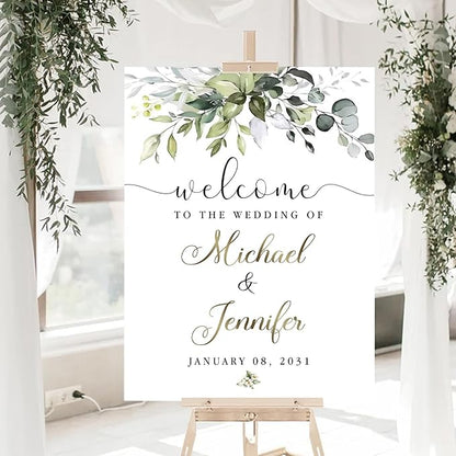 Welcome To Our Wedding Sign, Engagement Party Welcome Sign, Personalized Wedding Welcome Sign, Reserved Signs For Wedding, Wedding Directional Signs