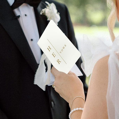 Wedding Vow Books His and Hers, Wedding Registry Gifts Ideas for Bride & Groom,Wedding Essentials