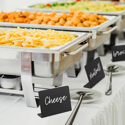 20 Pcs 4"x3" Mini Chalkboard Signs for Food, Reusable PVC Food Labels, Reserved Table Signs for Party Buffet, Birthdays, Bakery, Weddings Table Numbers, Buffet Display, Place Cards, Name Tag