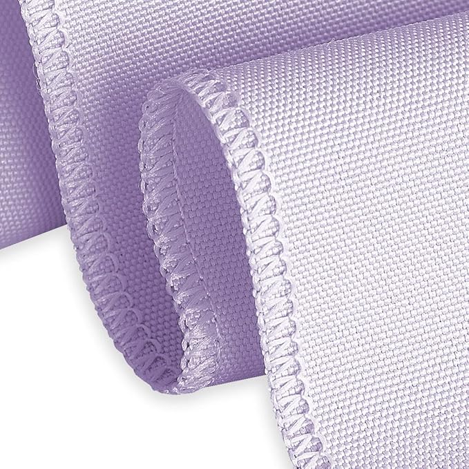 LTC LINENS 10 Pack 120 Inch Round Tablecloth Lavender for 60 Inch Round Table - Bulk Round Table Cover - Washable, Wrinkle Resistant Polyester Fabric Cloth for Wedding, Party