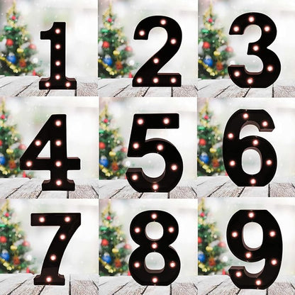 OYCBUZO Light Up Black Alphabet Marquee Number Sign LED Marquee Number Lights Sign for Night Light Home Bar Christmas Lamp Birthday Party Wedding Decoration 5