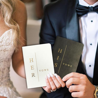 Wedding Vow Books His and Hers, Wedding Registry Gifts Ideas for Bride & Groom,Wedding Essentials
