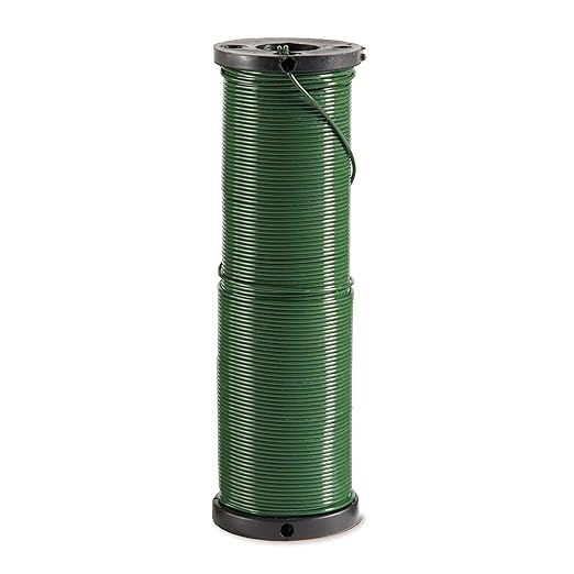 FloraCraft 24 Gauge Floral Wire 0.5 Pound Spool Green