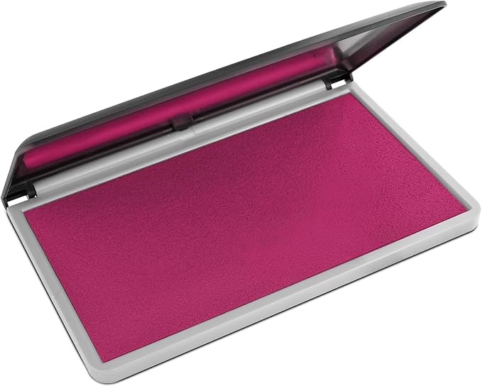 MaxMark Large Premium Magenta Purple Ink Stamp Pad - 3.5" x 6.25" - Quality Felt Pad