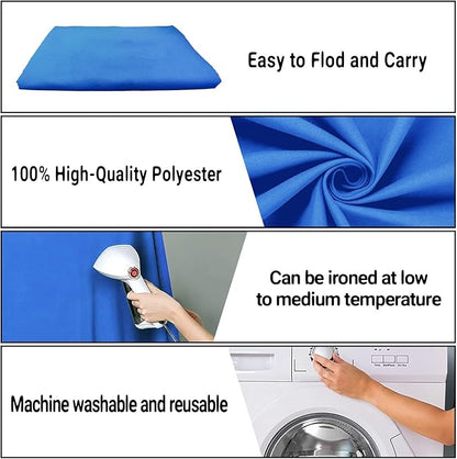 5x7FT Royal Blue Screen Backdrop for Photography, Solid Blue Photo Background for Party Portrait Photoshoots Booth Video Studio