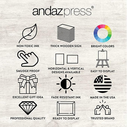 Andaz Press Large Wooden Welcome Sign for Wedding Rustic Welcome Sign 16" x 20" Custom Last Name & EST. Date Fall Wedding Signage English Oak MDF Wood Finish Wedding Reception Indoor Outdoor Signs