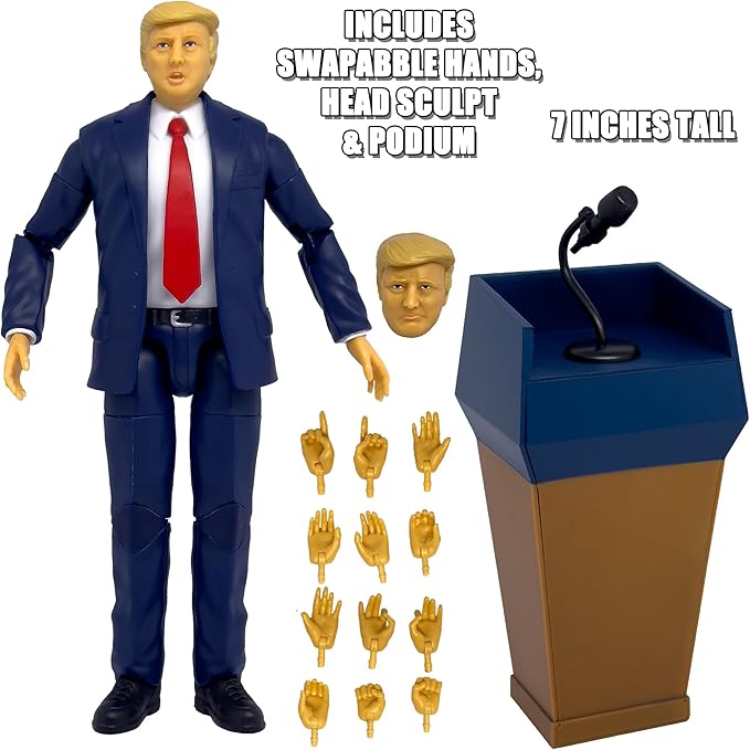 Figures Toy Company President Trump Talking Figure with Deluxe Articulation & Podium