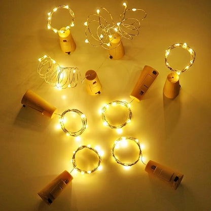 Wine Bottle Lights with Cork, LoveNite 10 Pack Battery Operated Bright LED Fairy Mini String Lights for Liquor Bottles DIY, Birthday Party, Christmas, Wedding - Indoor Decorative Lighting (Warm White)