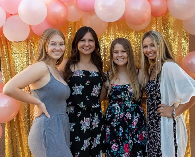 Gold Sequin Backdrop,5FT x 7FT Sequin Photography Backdrop Curtain for Party Decoration
